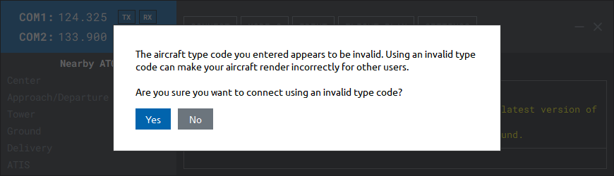 Invalid Type Code