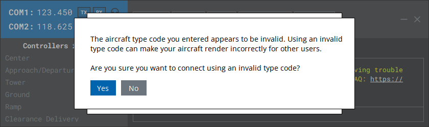 Invalid Type Code