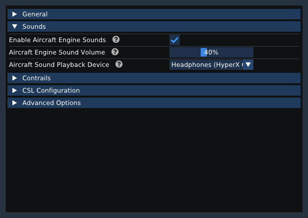 X-Plane Settings